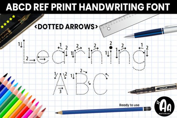 Abcd Ref Dotted Arrows: A Font for Branding