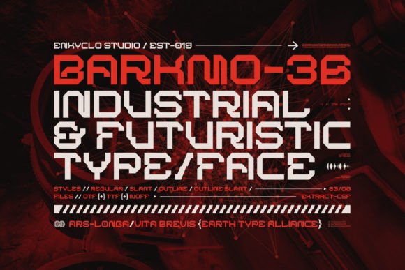 Barkmo36: A Futuristic Display Typeface for Bold Editorial Design