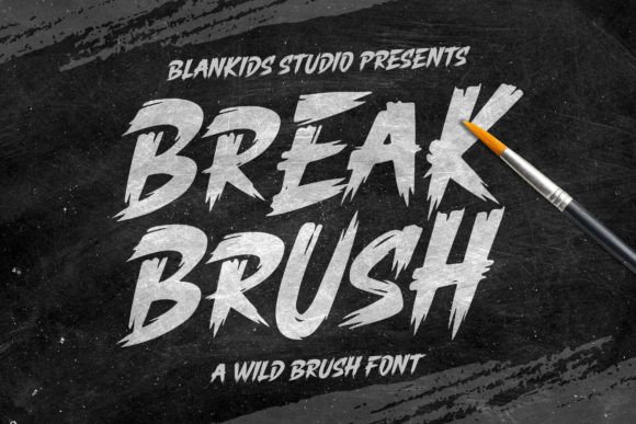 Break Brush: A Wild Display Font for Web Design