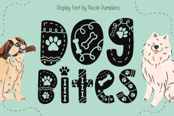 Dog Bites: A Cute Display Font for Crafters