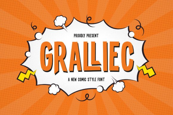 Gralliec: A Unique Comic Display Font for Editorial Design