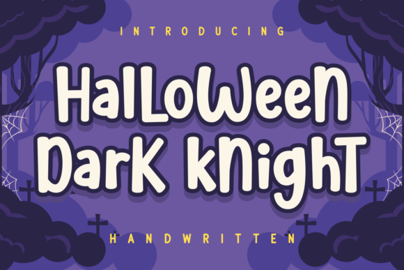 Halloween Dark Knight: A Playful Display Font for Branding