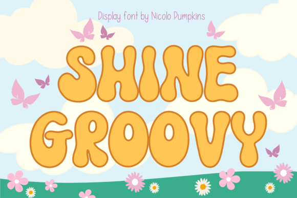 Shine Groovy: A Retro Display Font for Editorial Design