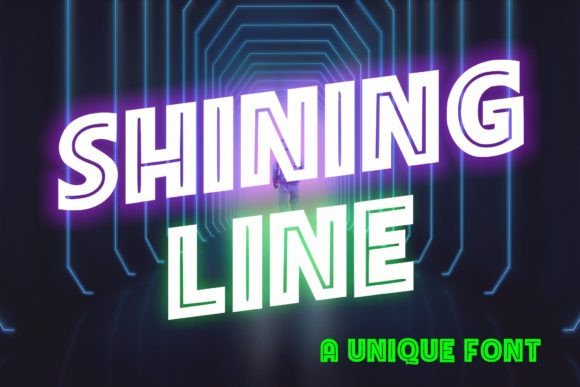 Shining Line: A Modern Display Font for Digital Design