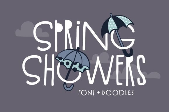 Spring Showers: A Hand-Drawn Display Font for Editorial Design