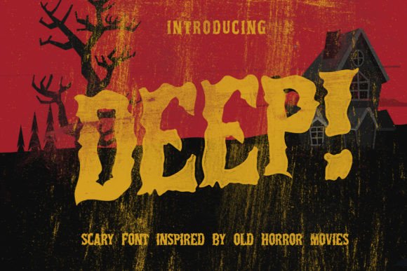 The Deep: A Spooky Display Font for Crafters